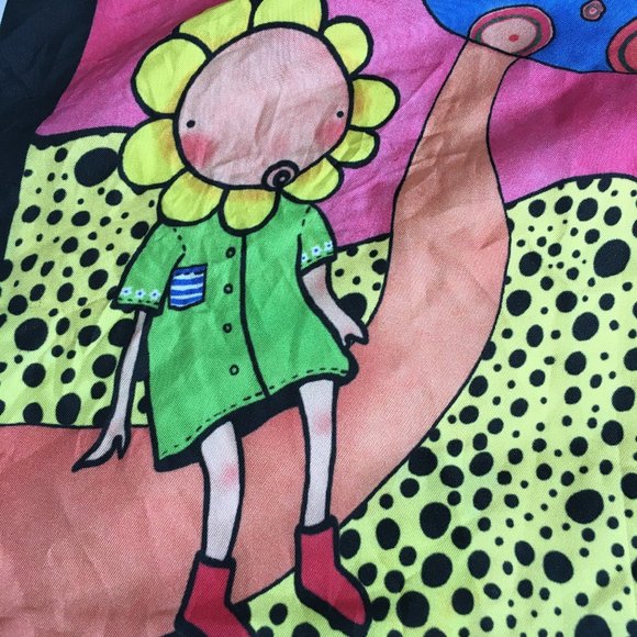 Laurence & Chico Scarf 34" Square Psychedelic - Picture 6 of 9